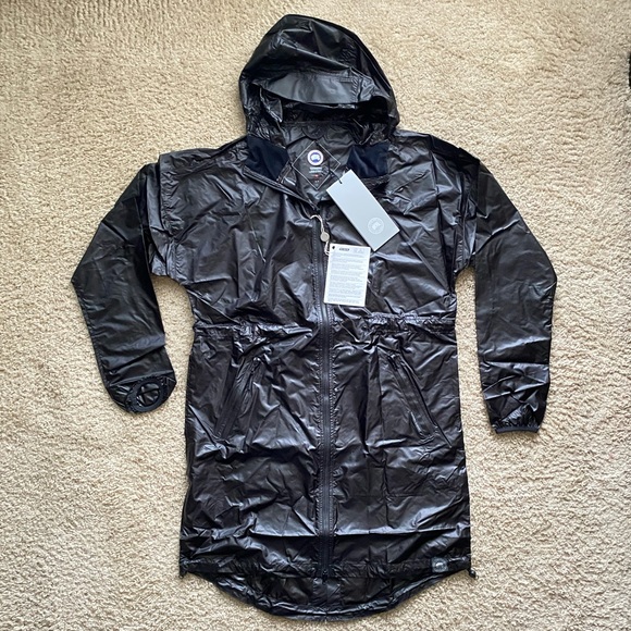 Canada Goose Black Windbreaker Parka Jacket Sz Small - Picture 4 of 16